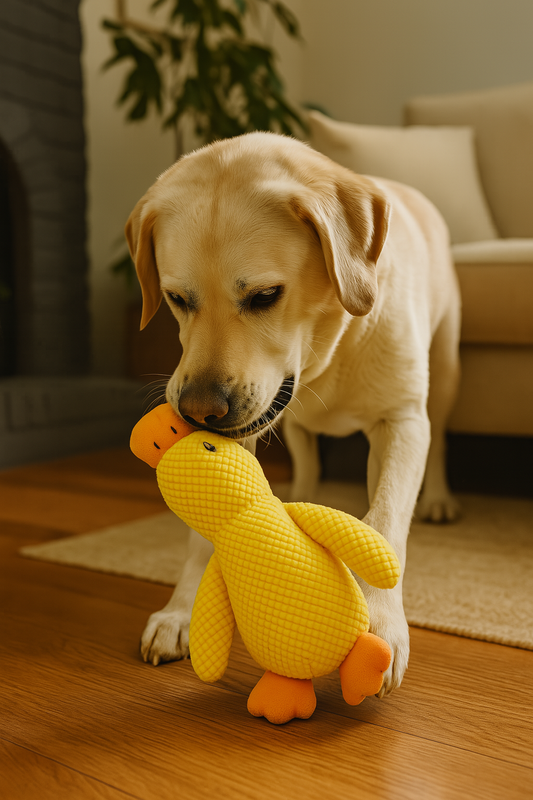 Cosmo – Mjuk Ankdocka för Hund, Tugg- & Pipleksak